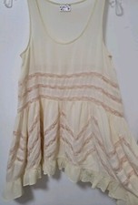 Free People Intimately Dress Womens Size XS Tea Viole And Lace Swing Mini Hi Lo 