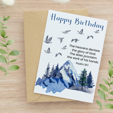 Christian Birthday Card Religious Birthday Gift Faith Based Scripture Jesus Card