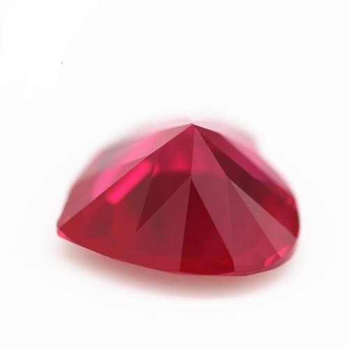 Heart Shape Imitation Ruby AAA Rated Lab Created Synthetic Gemstone 11mm to 18mm - Picture 14 of 24