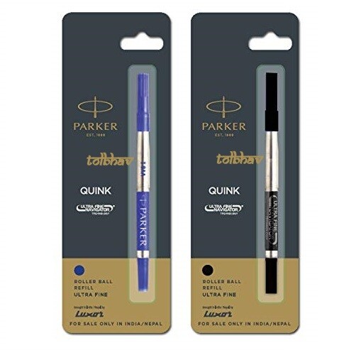 Parker Quink Rollerball Pen Roller Ball Refill Ultra Fine Blue