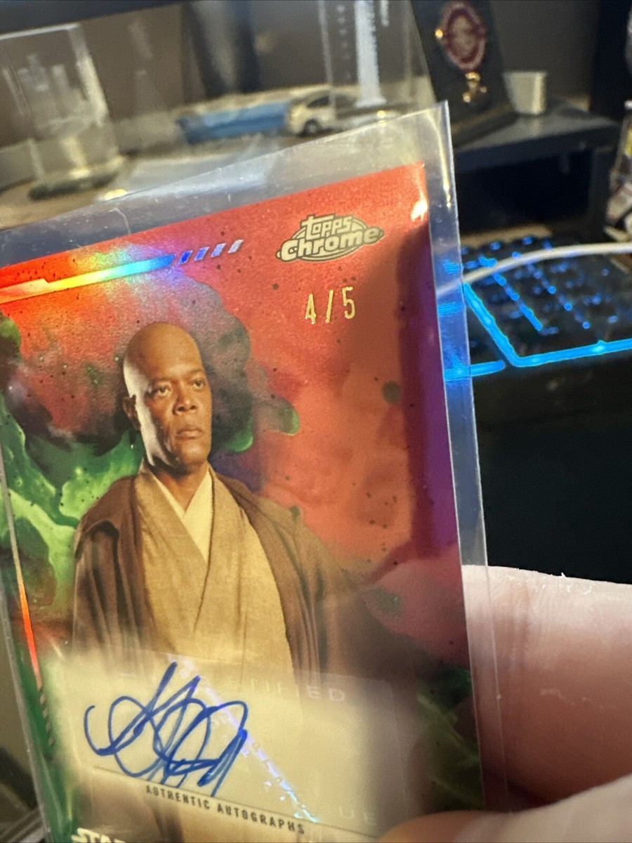 💜 Mace Windu RARE AUTO /5 - 2024 Topps Star Wars Chrome - Samuel
