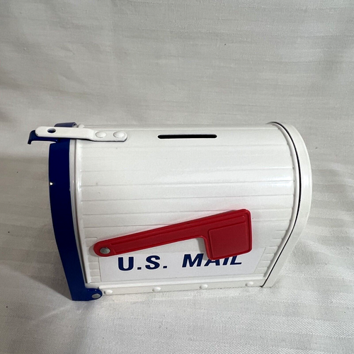 Vtg 1990 ERTL US MAIL Mail Box Coin Bank with Lock & Key USPS Toy Collectible - Picture 3 of 15