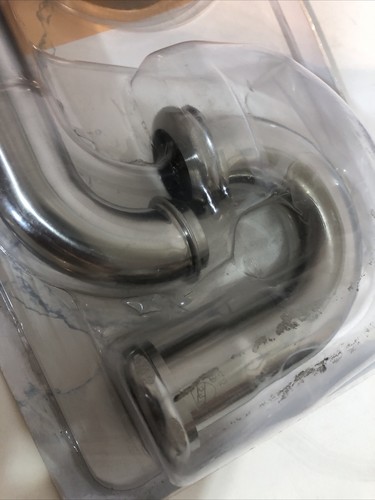 Sink "P" Trap, Brushed Nickel, Monogram Brass MB362BN 1-1/4" w High Box Flange - Picture 3 of 5