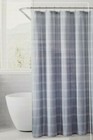Eddie Bauer 100% Cotton Blue & White Plaid Fabric Shower Curtain 72" x 72" NIP