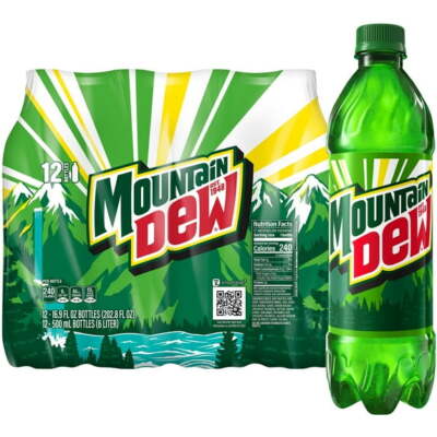 Mountain Dew Citrus Soda Pop, 16.9 fl oz, 12 Pack Bottles Free Shipping!!!!