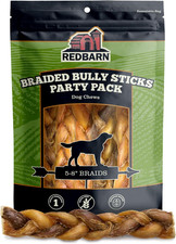 Redbarn Pet Products All Natural 5"-8" Braided Bully Sticks for Small  Large Do