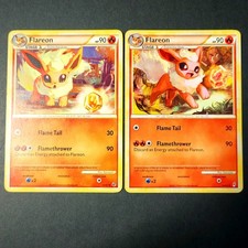 Pokemon Flareon 2 Card Lot 44/95 Call of Legends 26/90 HGSS Undaunted Heartgold