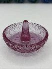 VIntage Fenton Pink Iridescent DUSTY ROSE Glass Ring Holder OR TRINKET DISH