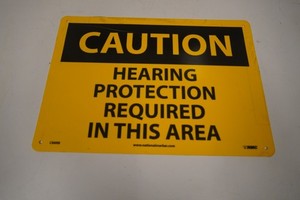 Plastic "Hearing Protection Required" Sign