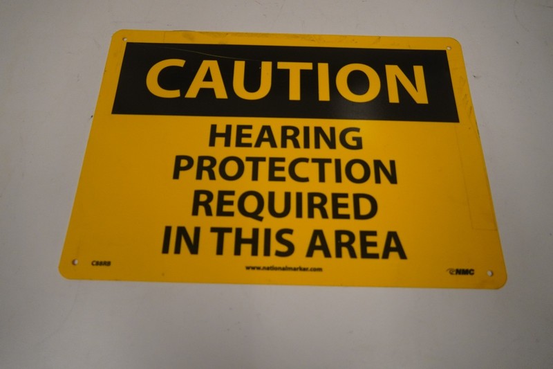 Plastic "Hearing Protection Required" Sign