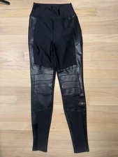 Alo Airlift Winter Warm High-Waist Legging Supermoto Black Women Small NWT