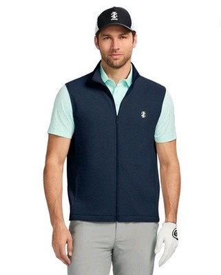IZOD Golf Hydra Shield Sleeveless Water Repellent Vest Navy Sz XLT