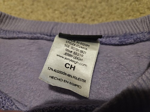 Disney Kids Purple Sweater Pullover Alice In Wonderland Crew Neck Size S Used - Picture 4 of 13