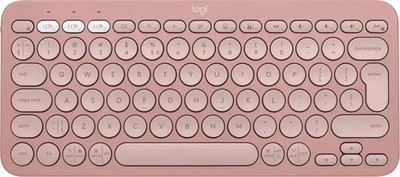 Logitech Pebble Keys 2 K380s Bluetooth Tastatur - Rosa, US-Englisch