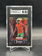 2022 Prizm Qatar World Cup Rafael Leao 1st WC Black Prizm 1/1 SGC 8.5 Portugal