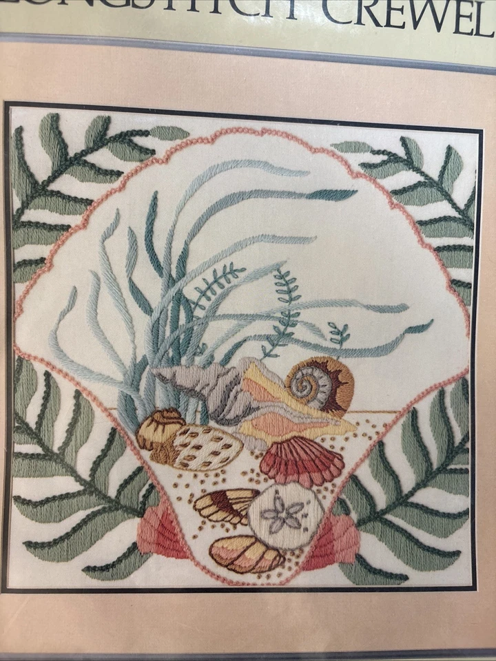 Kit de bordado crewel de punto largo especial conchas de colección imagen algo especial Foto 2 de 4