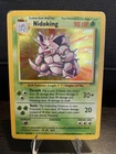 Pokémon Nidoking 11/102 Base Set Holo Rare 1999 Wizards Copyright Card
