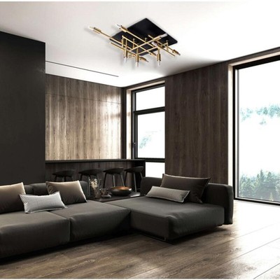 Näve Deckenlampe Ancona Messing 51cm max. 11 x 40W G9 indirekte LED Beleuchtung