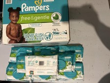 Pampers Free Gentle Baby Wipes, 99 Water, Hypoallergenic, Unscented 702 Total 9
