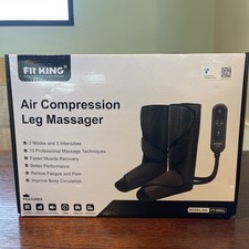 Fit King Air Compression Leg Massager FT-009A Gray Therapy Circulation Device