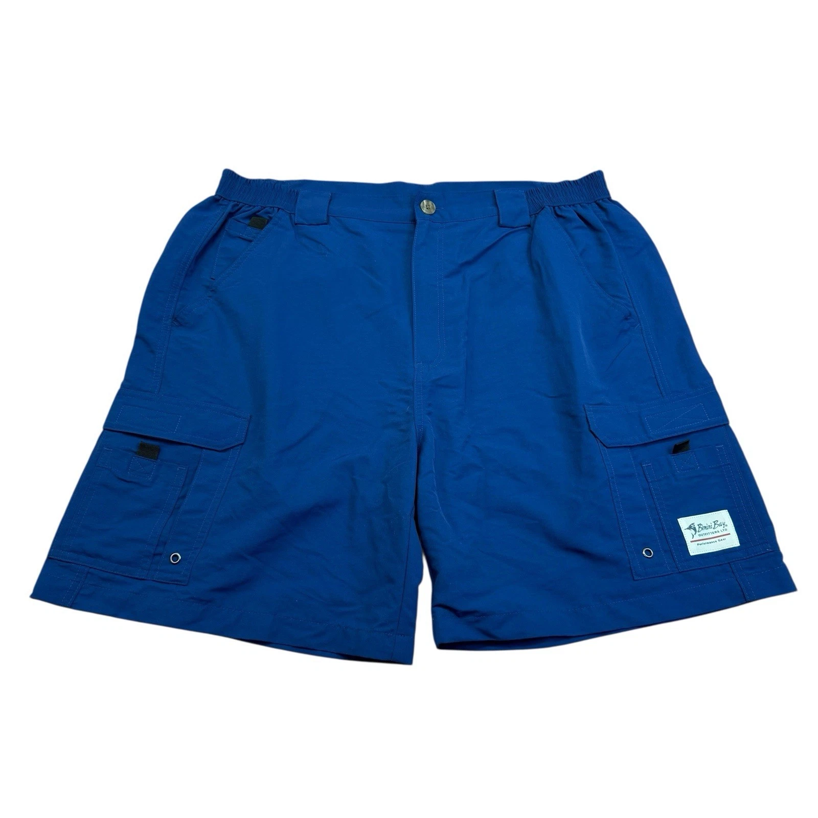 Hook & Tackle Mens Shorts Blue Size 40 Cargo Fishing Outdoor Nylon Quick Dry