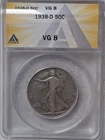 1938-D Walking Liberty Half Dollar Key Date