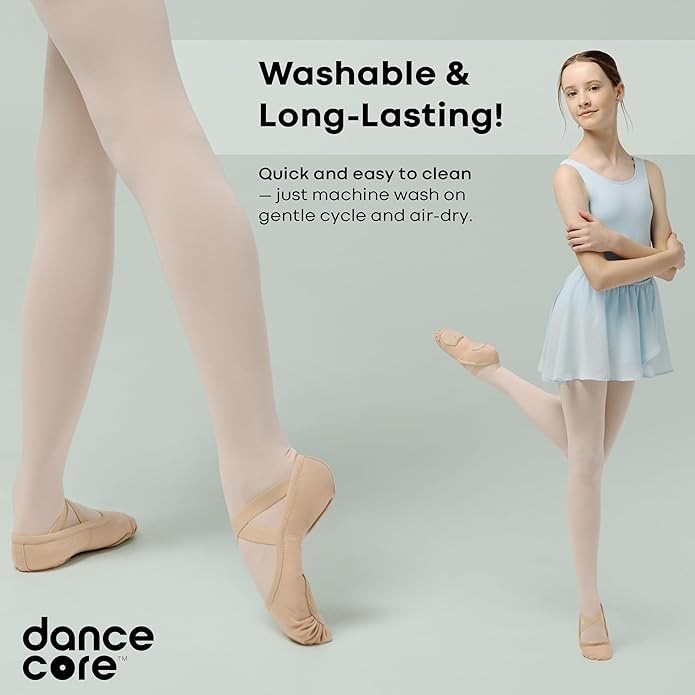 SAOLA Scarpe da ballo ballerino Dancecore per bambini slip on in tela taglia 1 suola in pelle spaccata