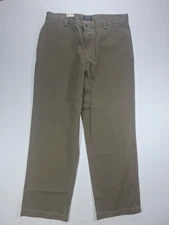 VINTAGE Dockers Iconic Khaki Pants Mens Size 34x30 Gray Flat Front Straight Leg