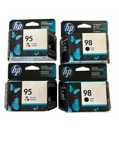 NEW GENUINE HP 98 Black  95 Tricolor Ink Cartridges 4 Pack OEM Expired