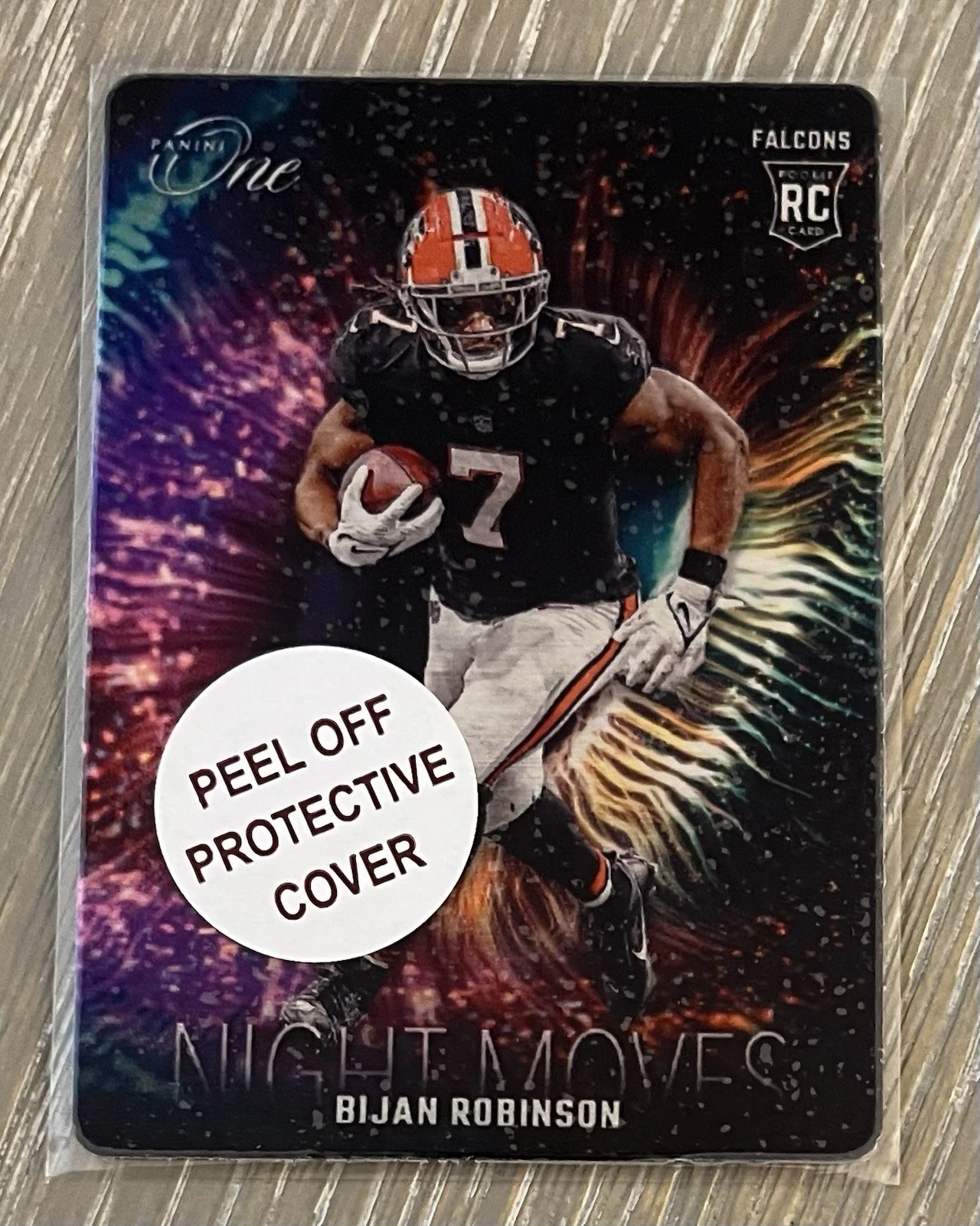2023 Panini One Bijan Robinson #11 RC Rookie Night Moves Case Hit SSP Metal Card