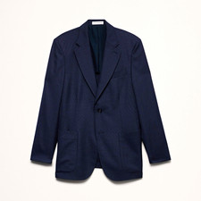 Banana Republic Men’s Tailored Slim Navy Wool Suit Jacket S Two-Button Notch