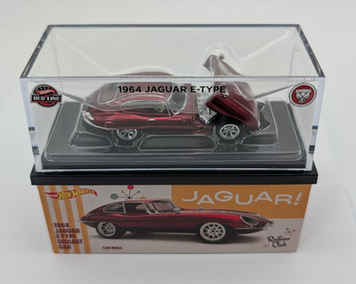 Hot Wheels RLC 1964 Jaguar E-Type Red Line Club Mattel OVP Acryl Case Vitrine NE