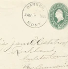 MONTANA - BARKER - RARE DPO +  MINING TOWN (former) - 1895 Cover to CANADA w REC