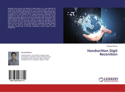 Handwritten Digit Reconition Deepak Bishnoi Taschenbuch 68 S. Englisch 2018