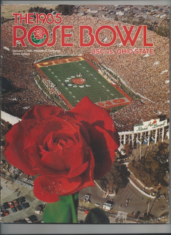 1985 Ohio State Southern Cal USC Rose Bowl college football program good