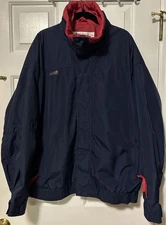Vintage Columbia Bugaboo Color Block Jacket Large Navy Windbreaker Rain Coat