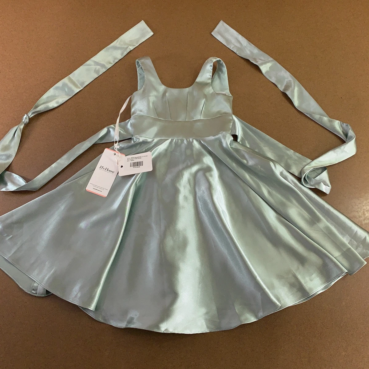 silver jr bridesmaid dresses Puffy Sleeve Twinkle Embellished junior bridesmaid gown