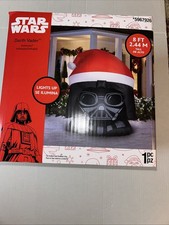 Huge Lighted Star Wars Darth Vader Head Christmas Inflatable 8 Feet New In Box 