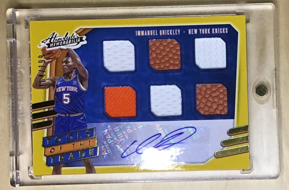 2020-21 Absolute Tools of the Trade Immanuel Quickley Auto Rookie Patch RPA /199