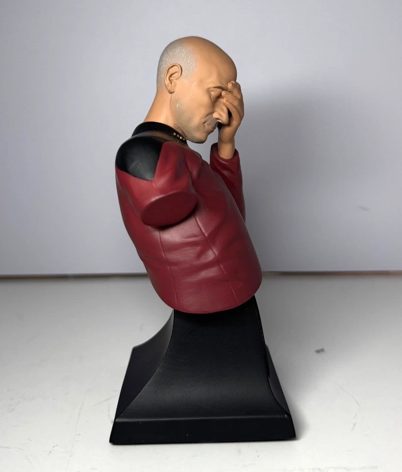 Picard Facepalm Busto Icono Héroes Edición RARA o Prototipo #24/?? VARIANTE NEGRA Foto 3 de 4