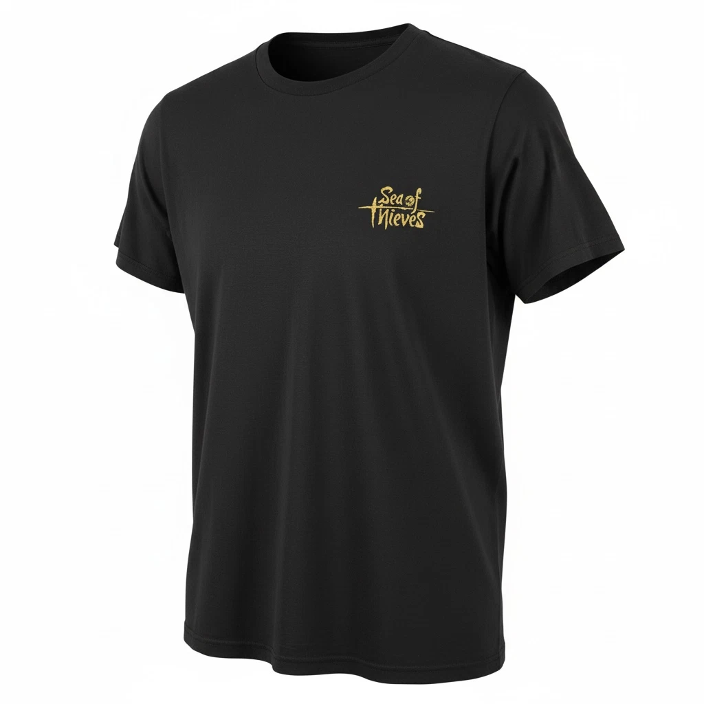 Sea Of Thieves Xbox Game Studios Microsoft Black Men's Graphic Print T-Shirt | L