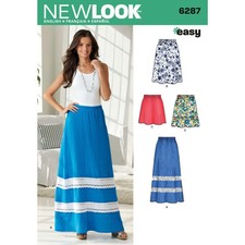 New Look Easy Pull On Skirt Sewing Pattern Made in USA Multi Length Options
