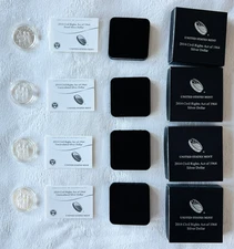 NEW LOT SET (4) 2014 P US Mint Civil Rights Act 1964  90% SILVER $1 PROOF UNC