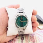 Orient 3 Stars Crystal Automatic Vintage Watch Japan 1980s Green Dial