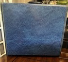 Vintage Indestructo Luggage Blue Hard Sided Tapered Suitcase 21x18x8