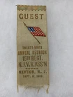NEWTON NEW JERSEY 15th INFANTRY GAR CIVIL WAR GRAND ARMY REPUBLIC REUNION RIBBON