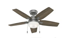 NEW Hunter Antero 44 in. Hunter Express Indoor Matte Silver Ceiling Fan