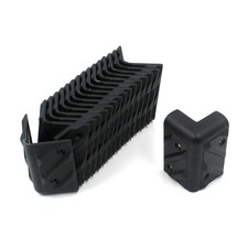 16 Pcs Right Angle Corner Protector Black Plastic Cabinet Speaker Corners Protec