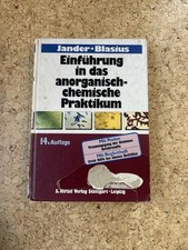Jander Blasius Einführung In Das Anorganisch-chemisches Praktikum 14. Auflage