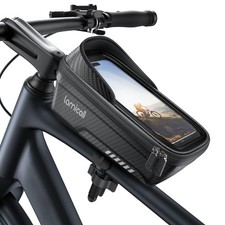 Lamicall Waterproof Bike Frame Bag - 1s 21cm x 11cm x 12cm, 1.3L, Black